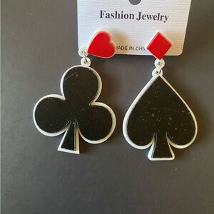Club and spade earrings!